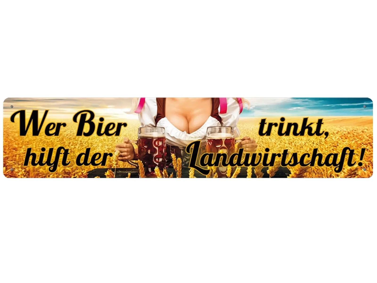 Straßenschild 16 Bier/Landwirtschaft