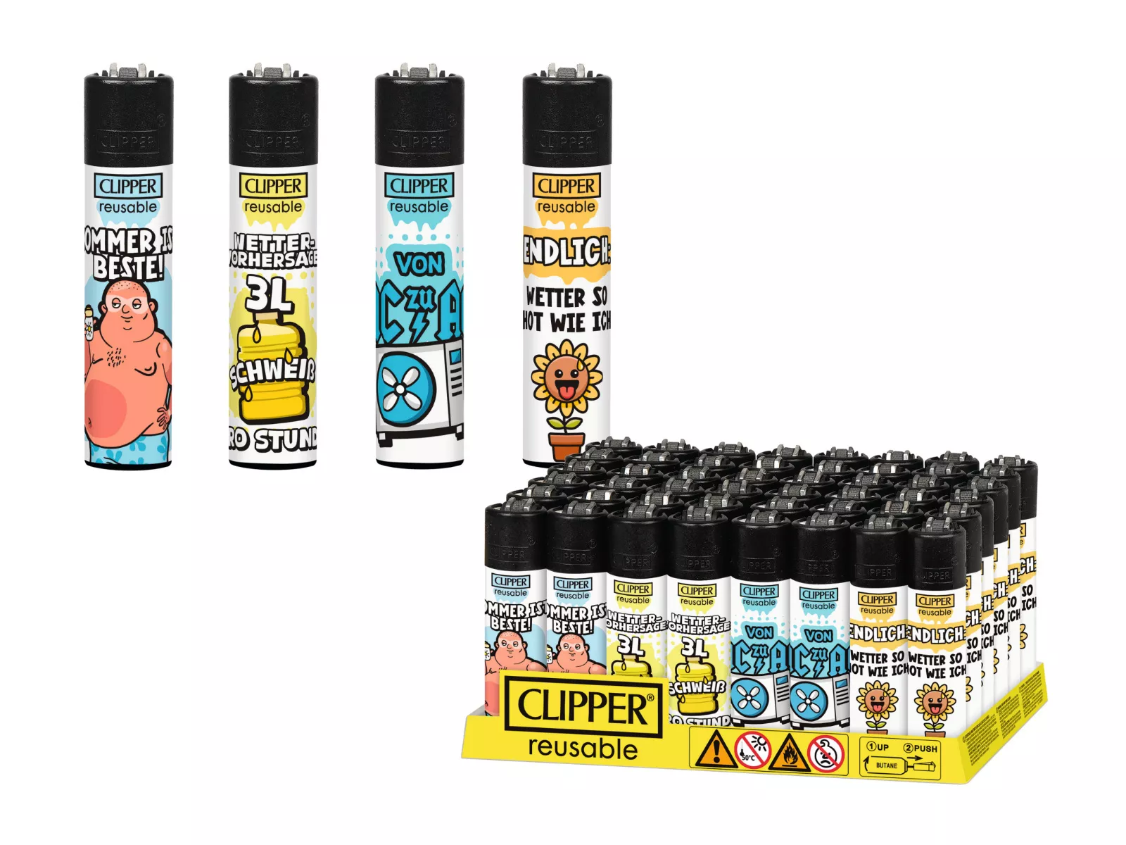 Feuerzeuge CLIPPER Sommer Beste 2, 48er Disp.