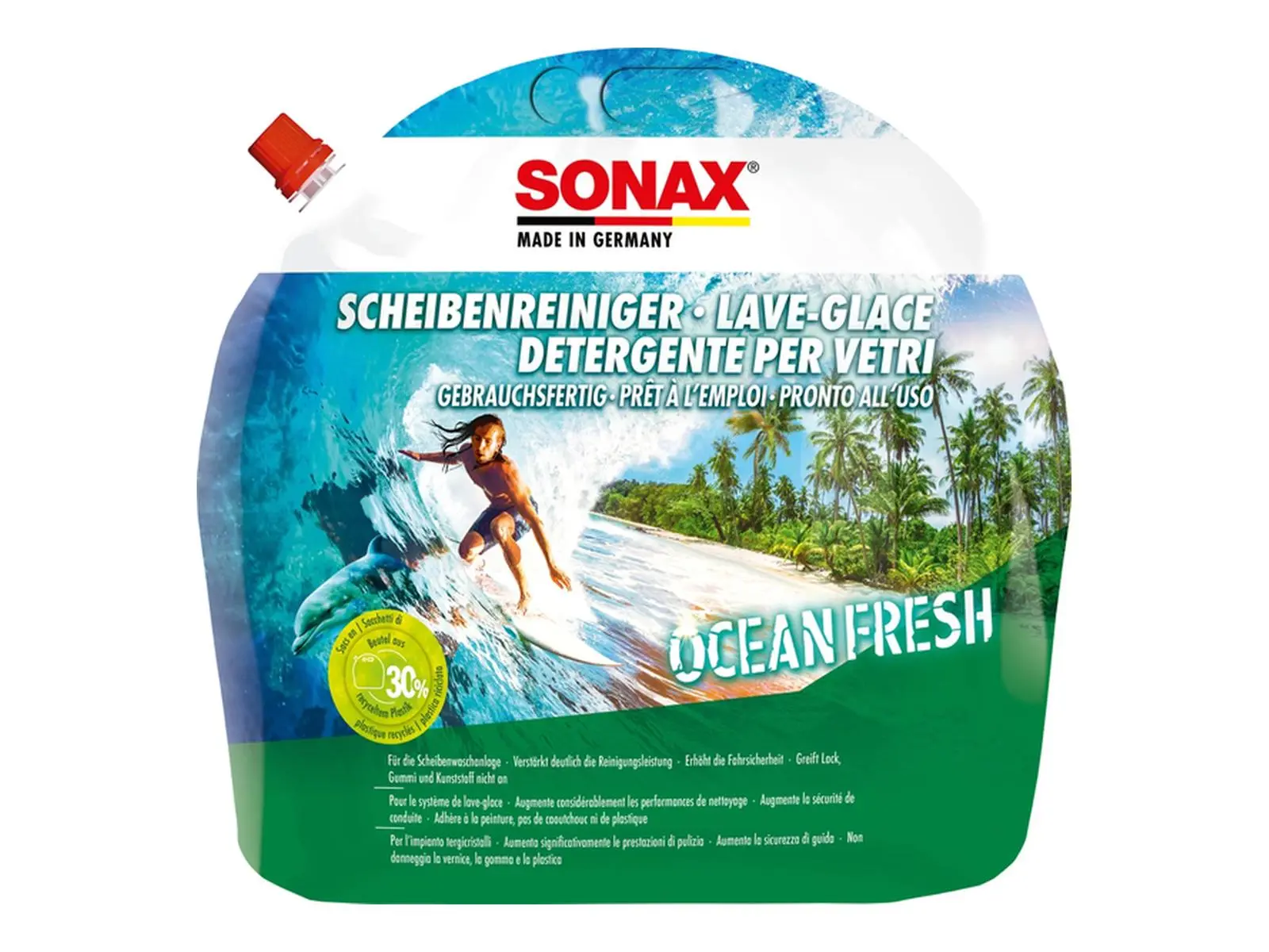 SONAX ScheibenReiniger Ocean Fresh Beutel, 3L VE4