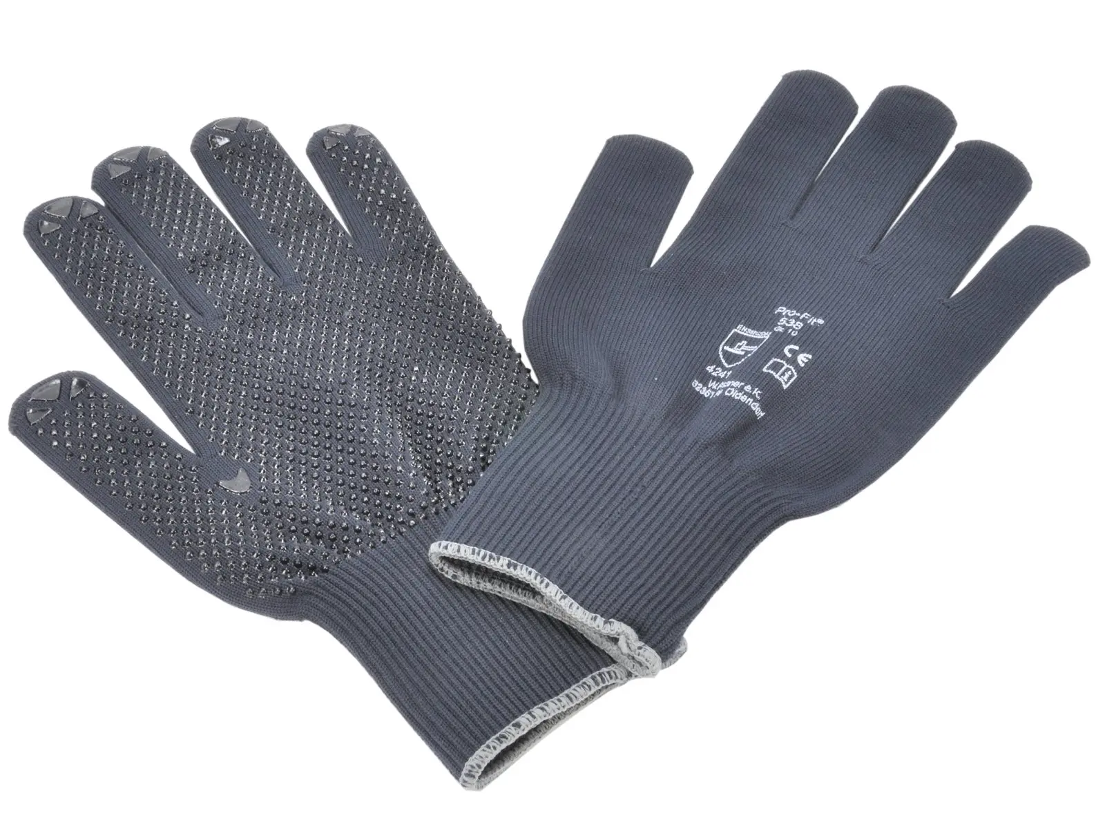 Arbeitshandschuhe   Strick Kat.2 ,Noppen blau