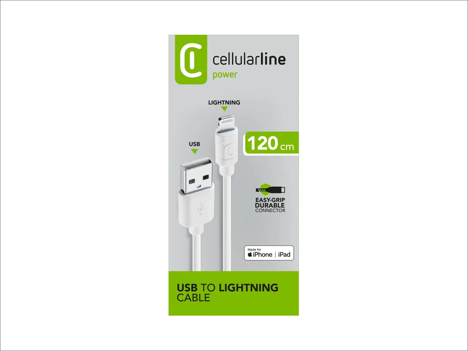 CL USB-A Kabel auf Lightning, weiß 1,2m
